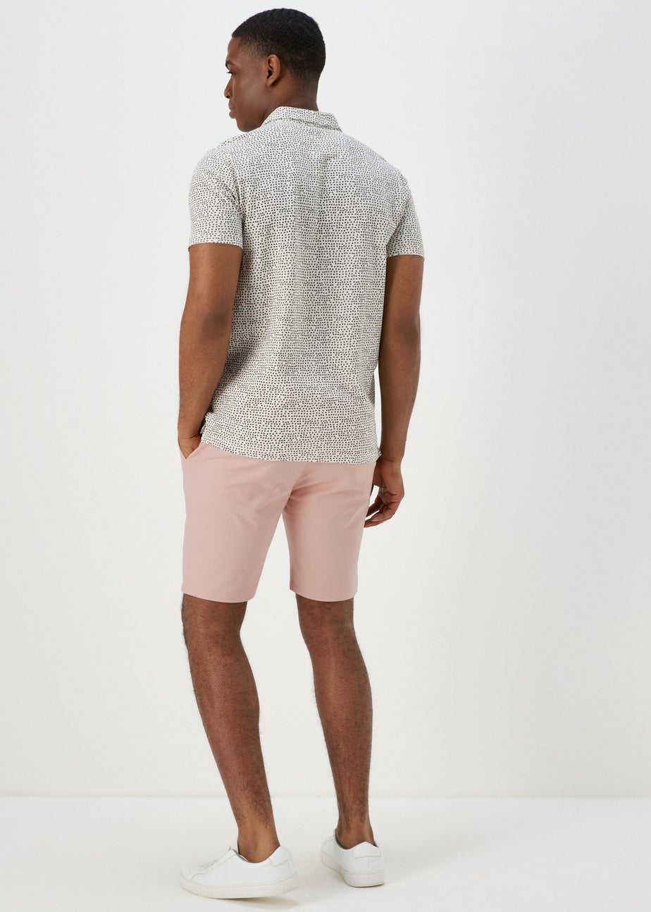 Pink Slim Fit Chino Shorts