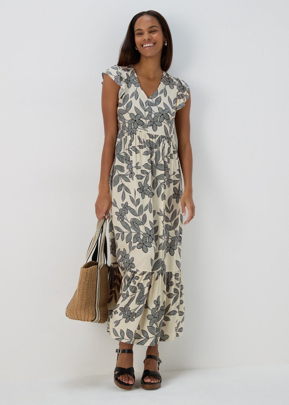 Stone Linen Midi Shirt Dress