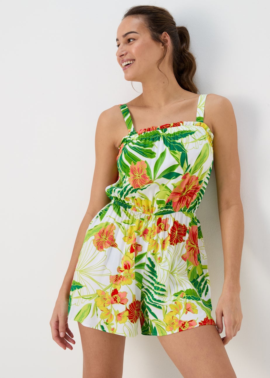 Multicoloured Floral Playsuit