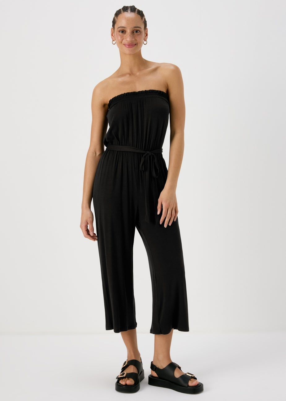 Black Bandeau Jumpsuit