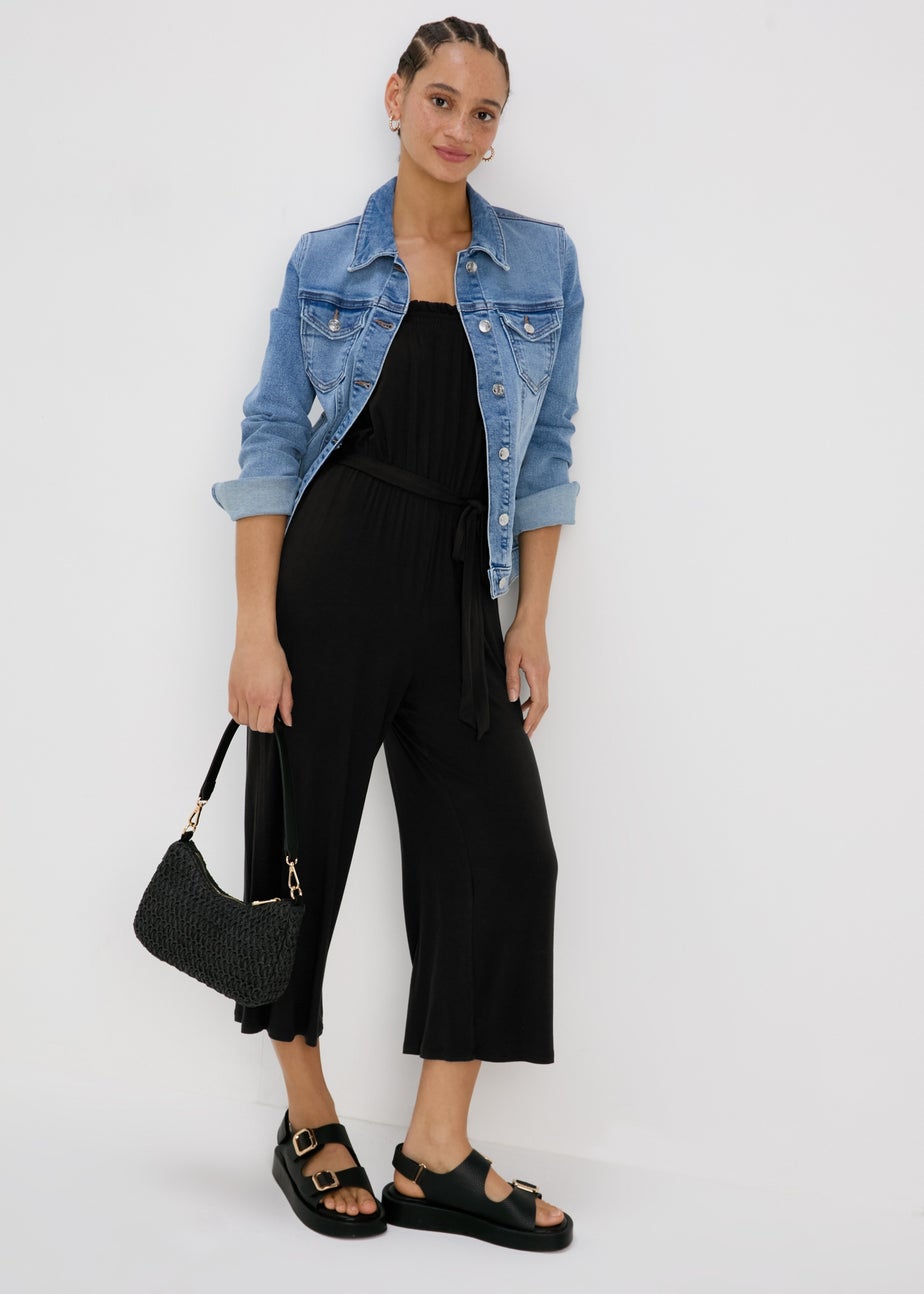 Black Bandeau Jumpsuit