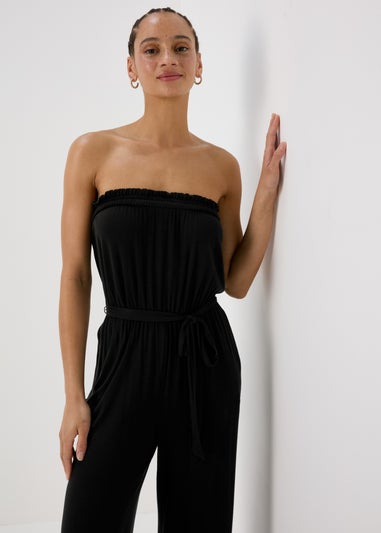 Black Bandeau Jumpsuit