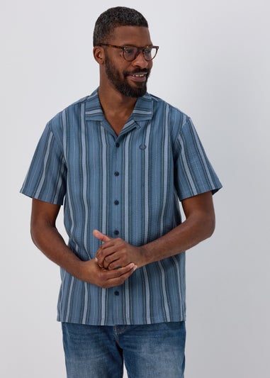 Navy Stripe Seersucker Shirt