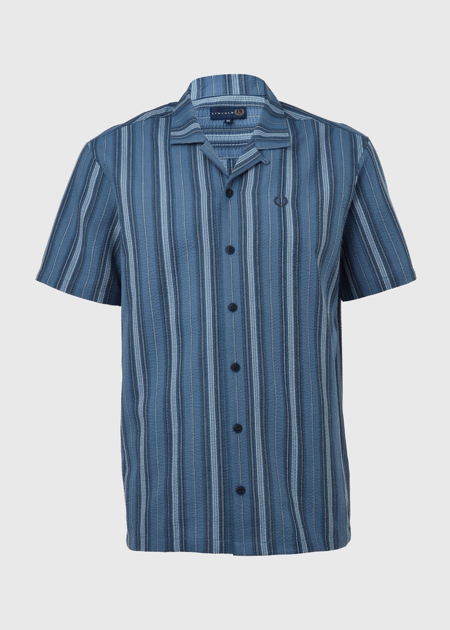Navy Stripe Seersucker Shirt