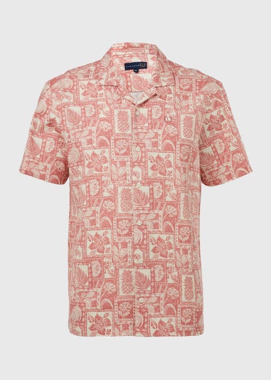 Lincoln Pink Slub Print Shirt