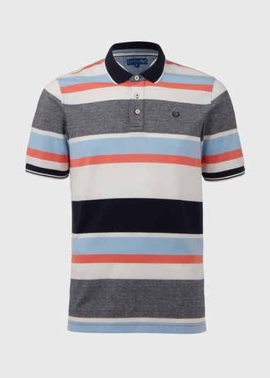 Lincoln Grey Stripe Polo Shirt