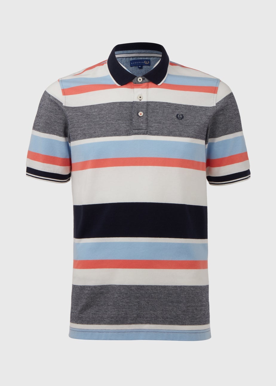 Lincoln Grey Stripe Polo Shirt