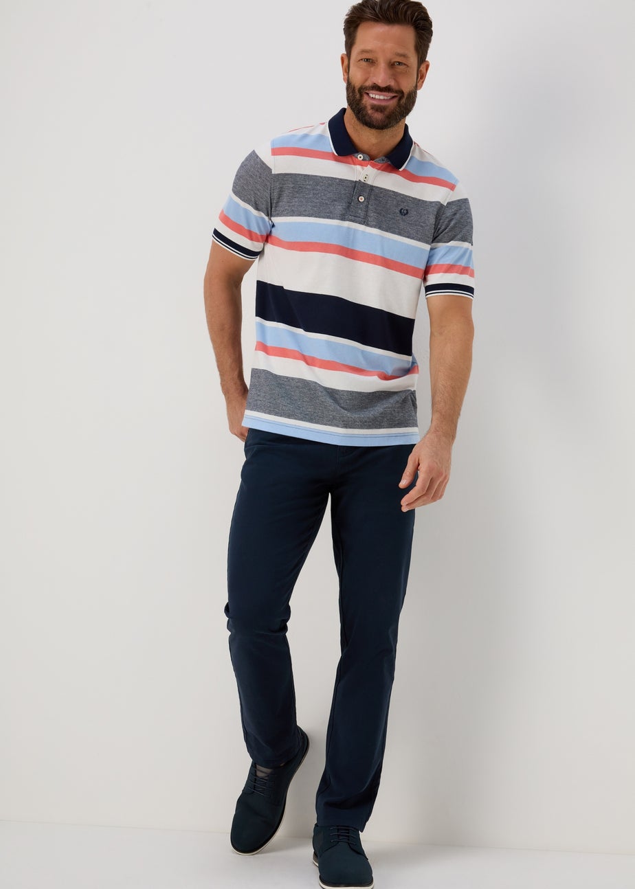 Lincoln Grey Stripe Polo Shirt