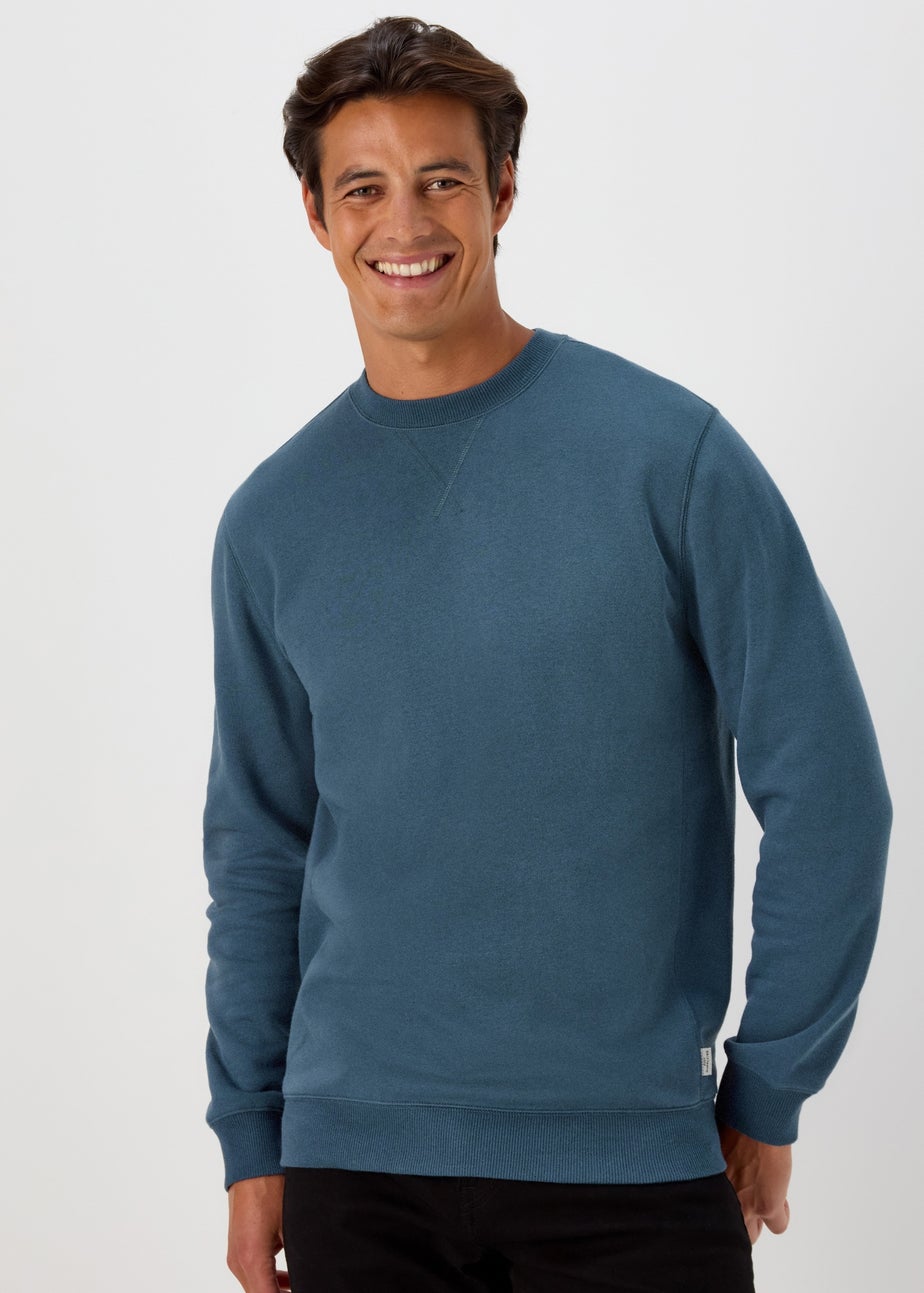 Blue Essential Crew Neck Sweatshirt