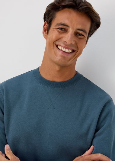 Blue Essential Crew Neck Sweatshirt