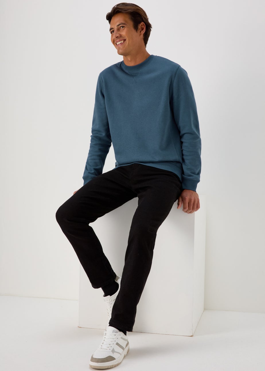 Blue Essential Crew Neck Sweatshirt