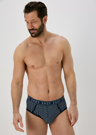 4 Pack Blue Geo Print Spring Briefs