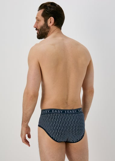 4 Pack Blue Geo Print Spring Briefs