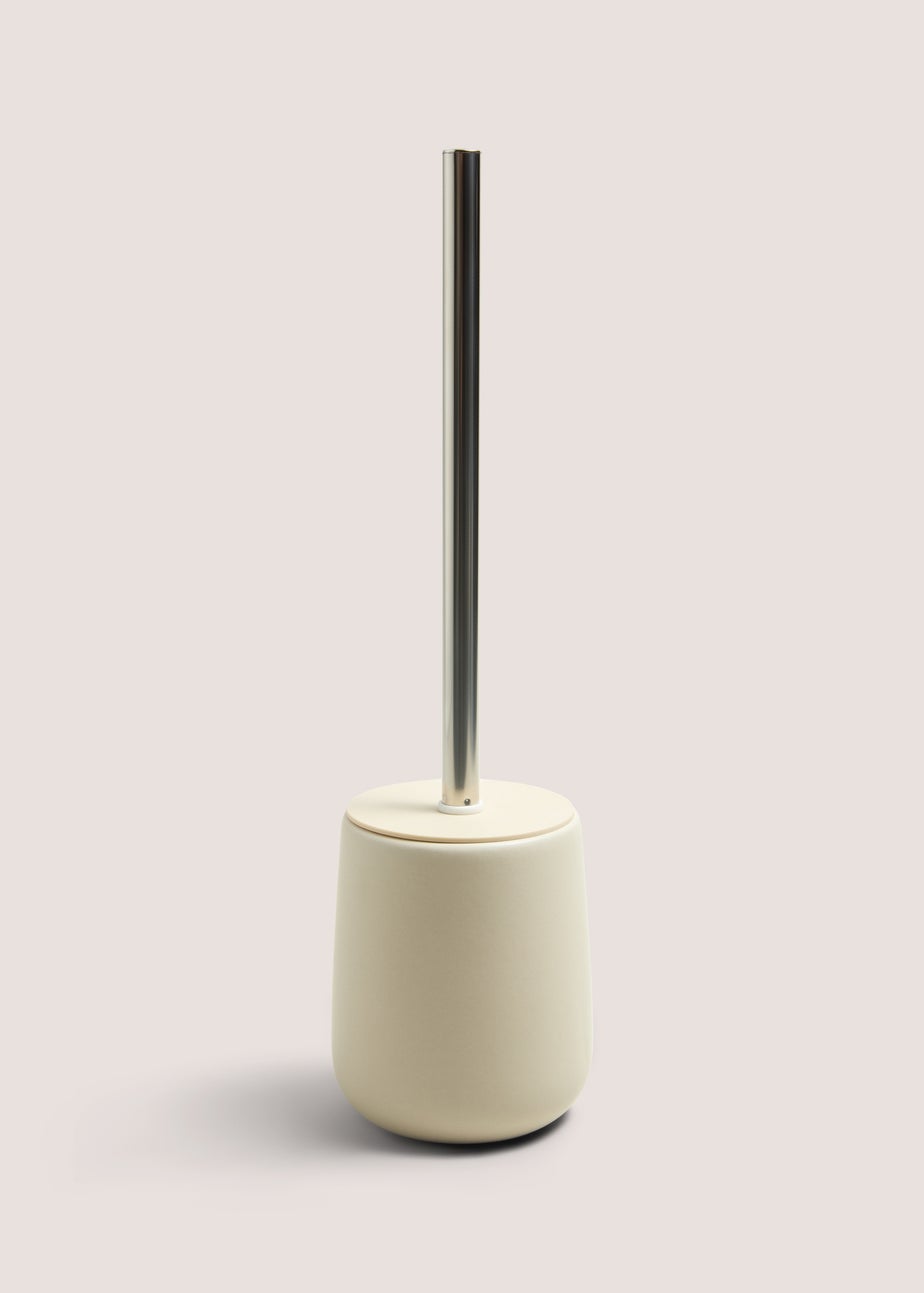 Beige Modern Ceramic Toilet Brush (37cm x 10cm)