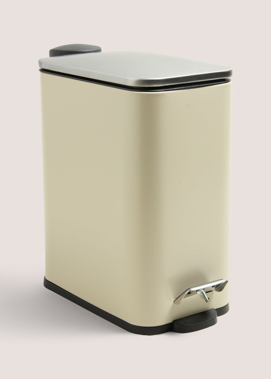 Bathroom Beige Modern Metal Bin (28cm x 25cm)