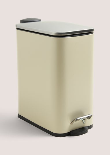Bathroom Beige Modern Metal Bin (28cm x 25cm)