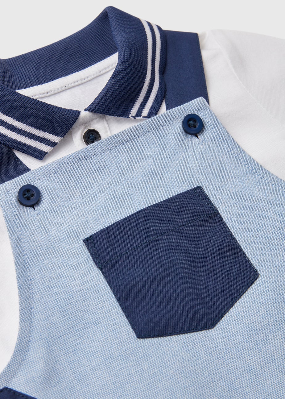 Baby Blue Chambray Top & Dungaree Set (6-23mths)