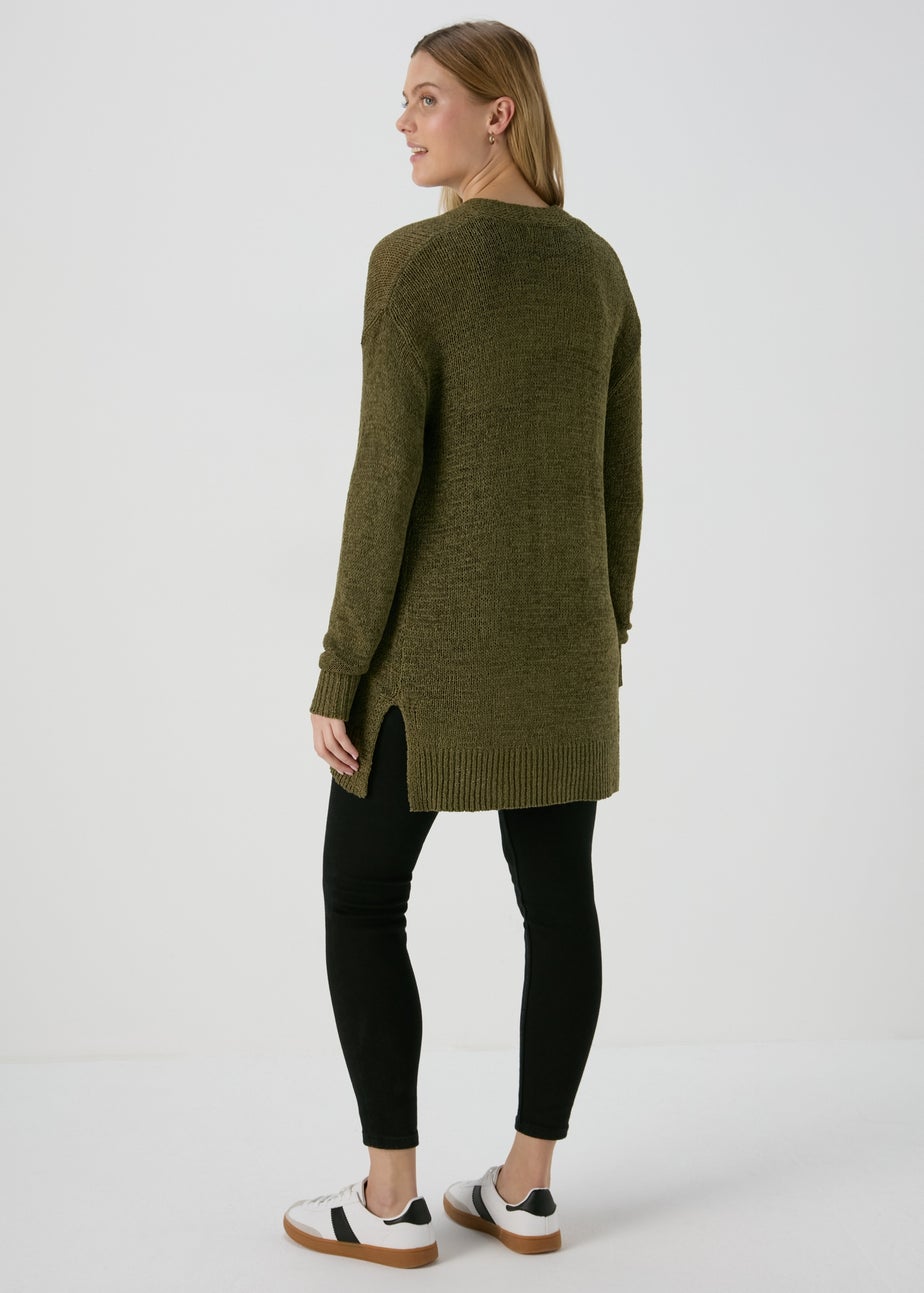 Khaki Knit Cardigan