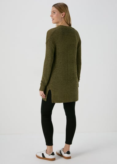 Khaki Knit Cardigan
