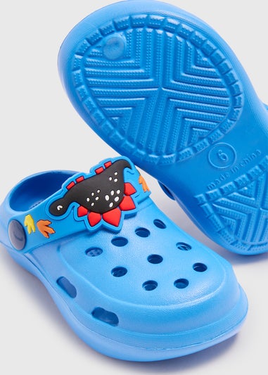 Boys Blue Dino Clogs (Younger 4-11)