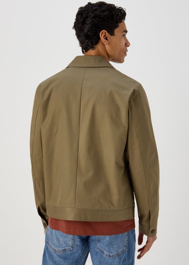 Khaki Smart Shacket