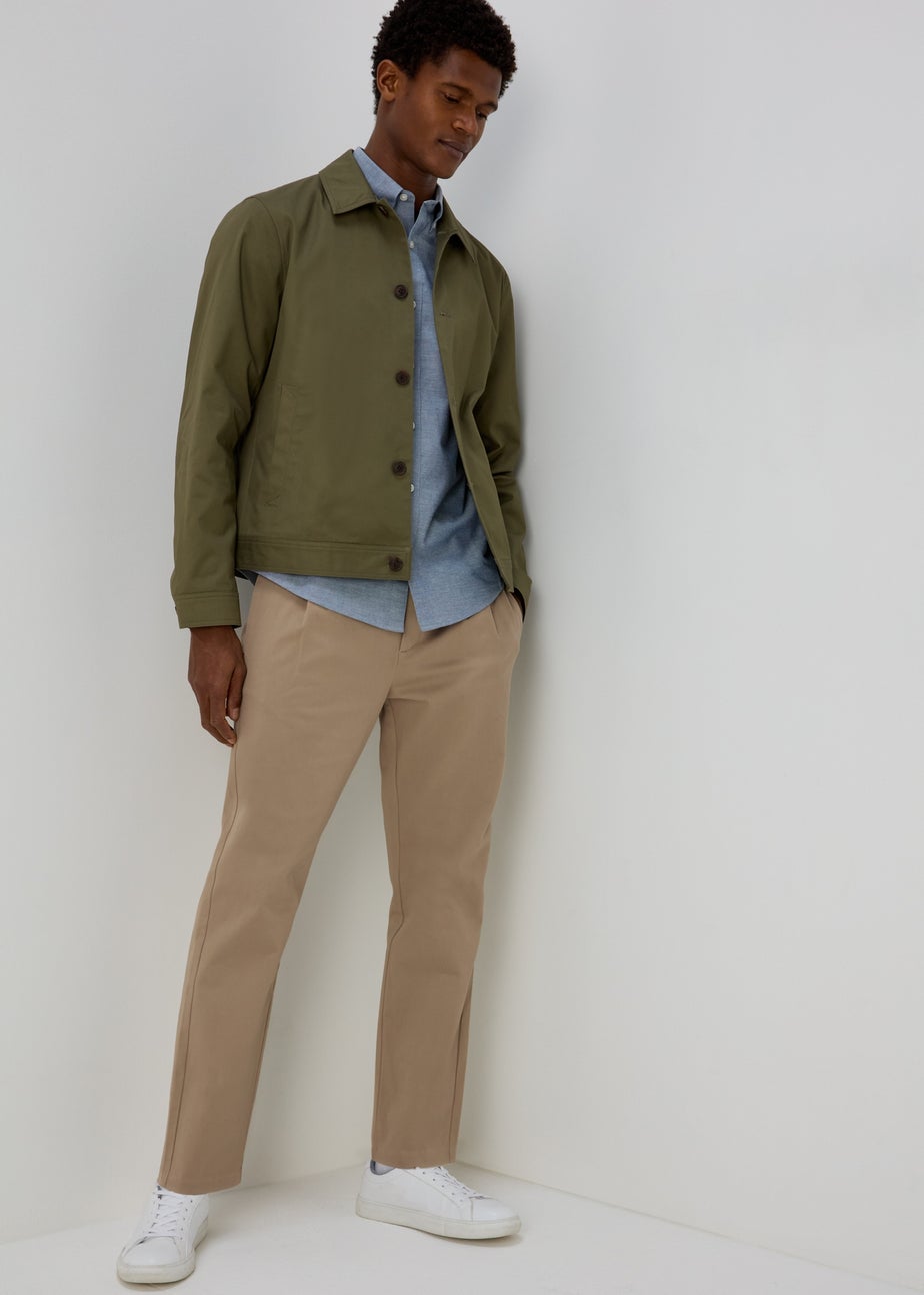 Stone Double Pleated Trousers