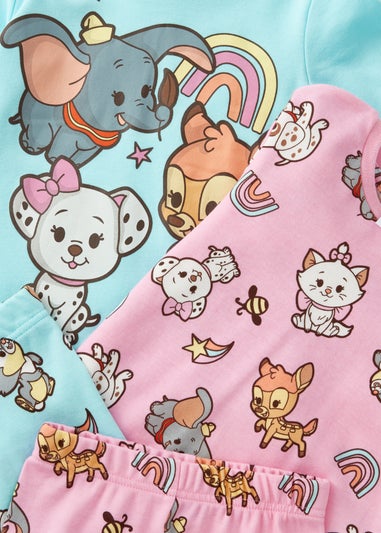 Disney 2 Pack Kids Aqua Pyjama Sets (9mths-7yrs)