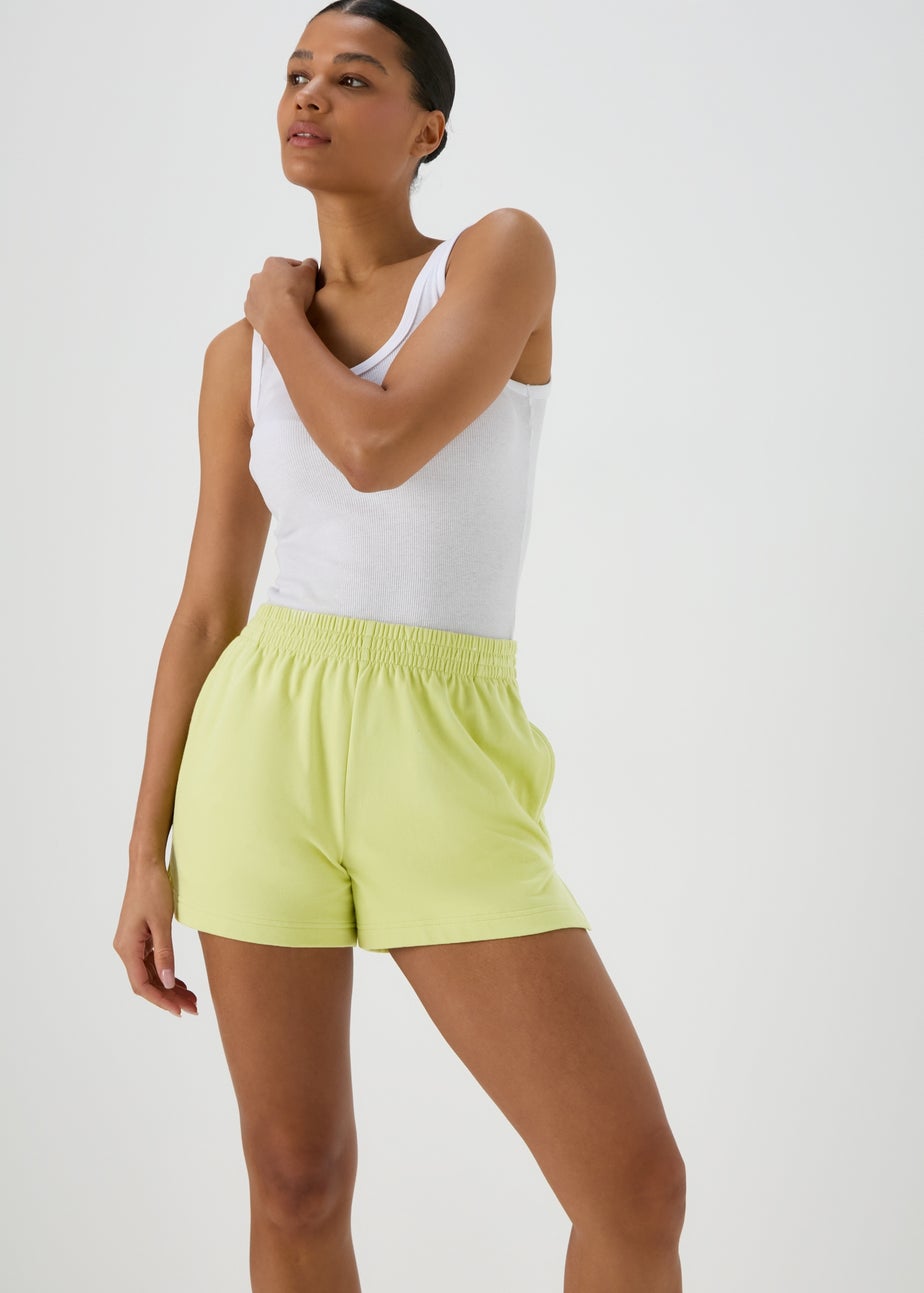 Lime Basic Shorts