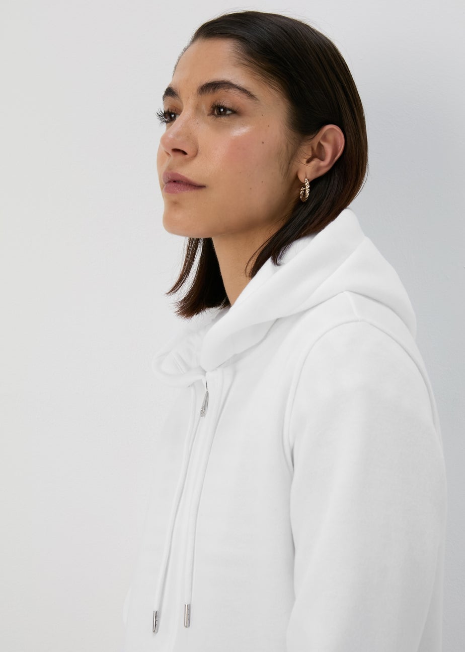 White Zip Hoodie