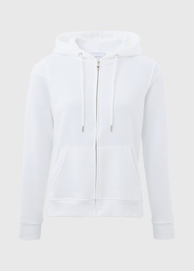 White Zip Hoodie