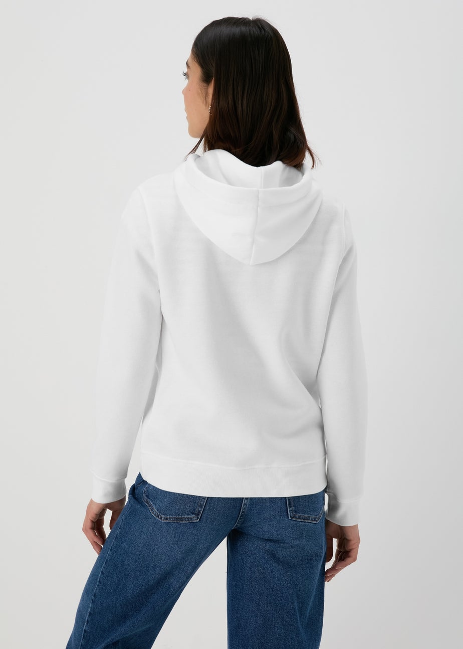 White Zip Hoodie