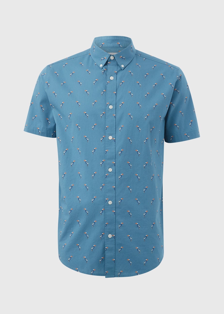 Blue Toucan Short Sleeve Shirt