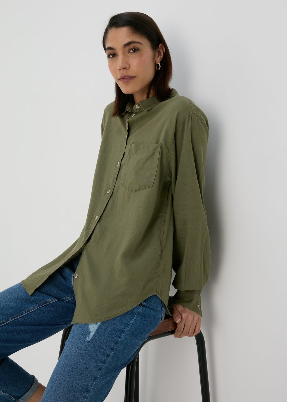 Khaki Linen Shirt