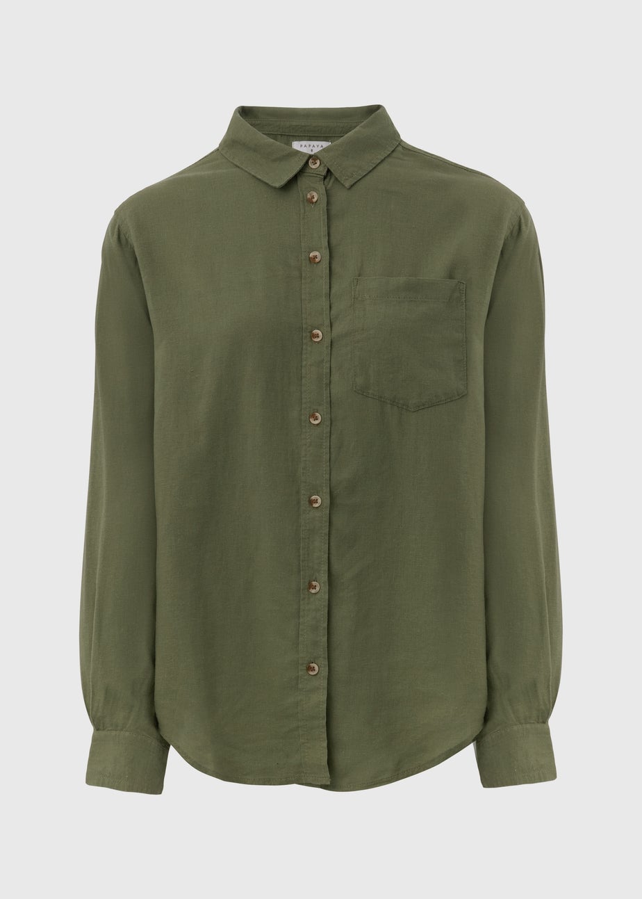 Khaki Linen Shirt