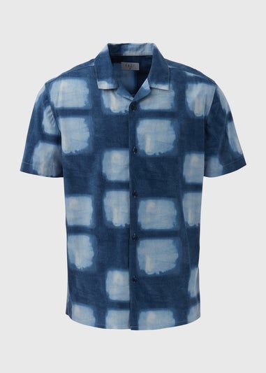 Blue Vivid Print Short Sleeve Shirt