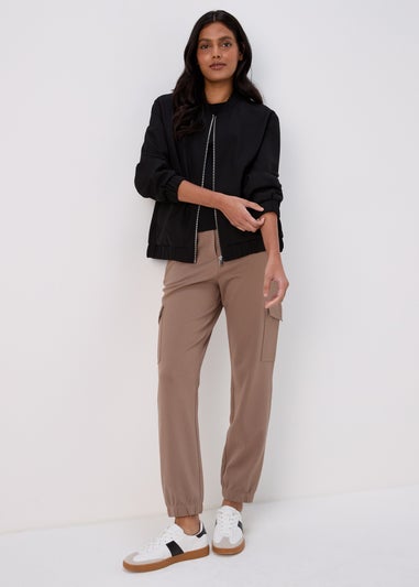 Black Soft Bomber Jacket