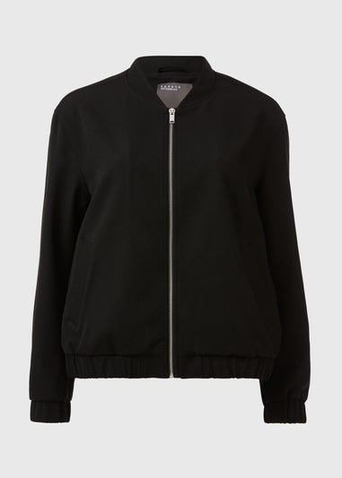Black Soft Bomber Jacket