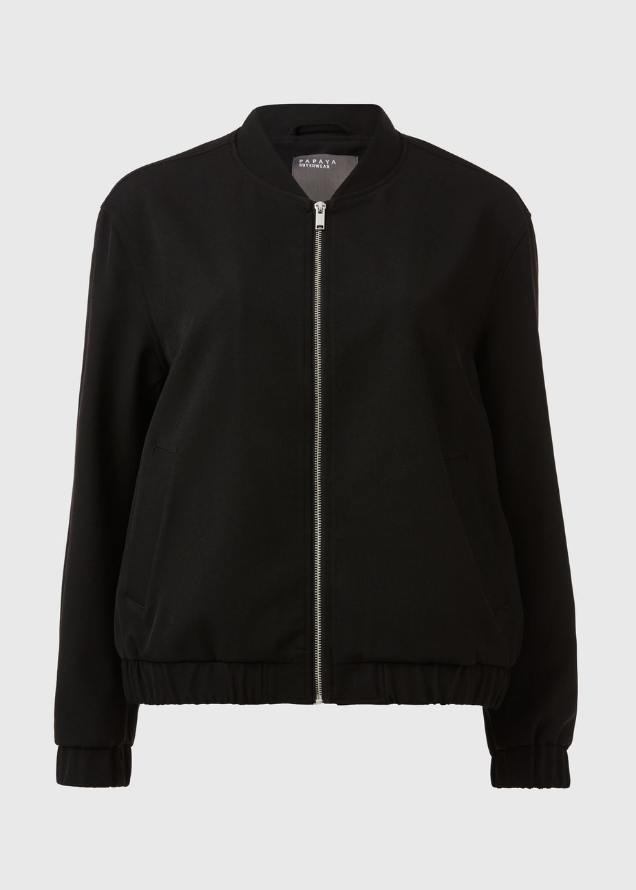 Black Soft Bomber Jacket