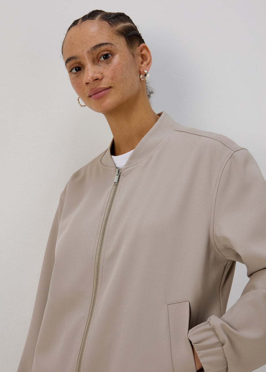 Taupe Soft Bomber