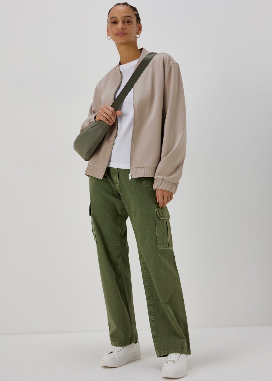 Taupe Soft Bomber