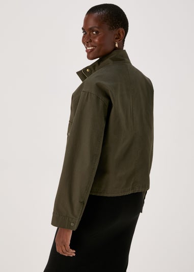 Khaki Twill Utility Jacket