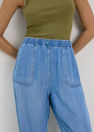 Denim Parachute Trousers