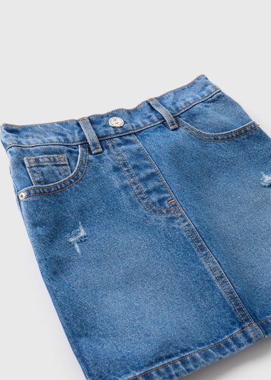 Girls Mid Wash Denim Skirt (7-15yrs)