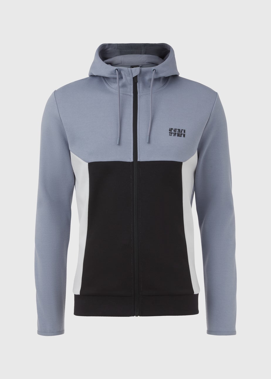 US Athletic Colour Block Zip Up Hoodie