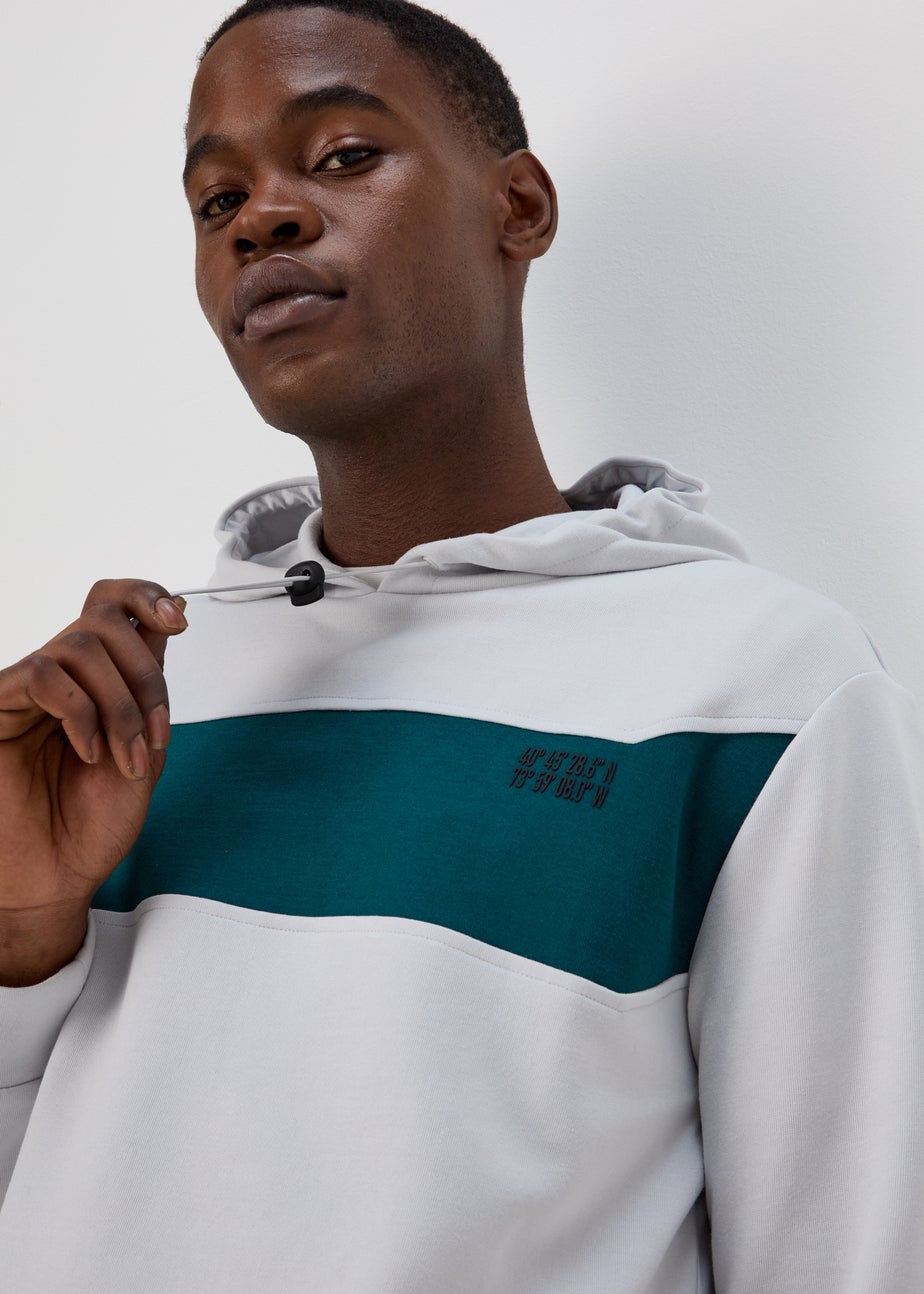 US Athletic Ice Grey Tech Panel Hoodie