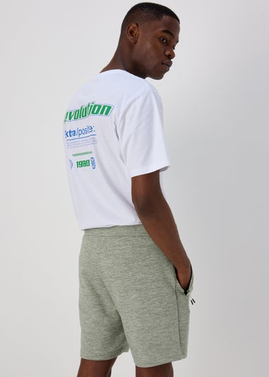 US Athletic Green Dual Tone Bonded Jogger Shorts