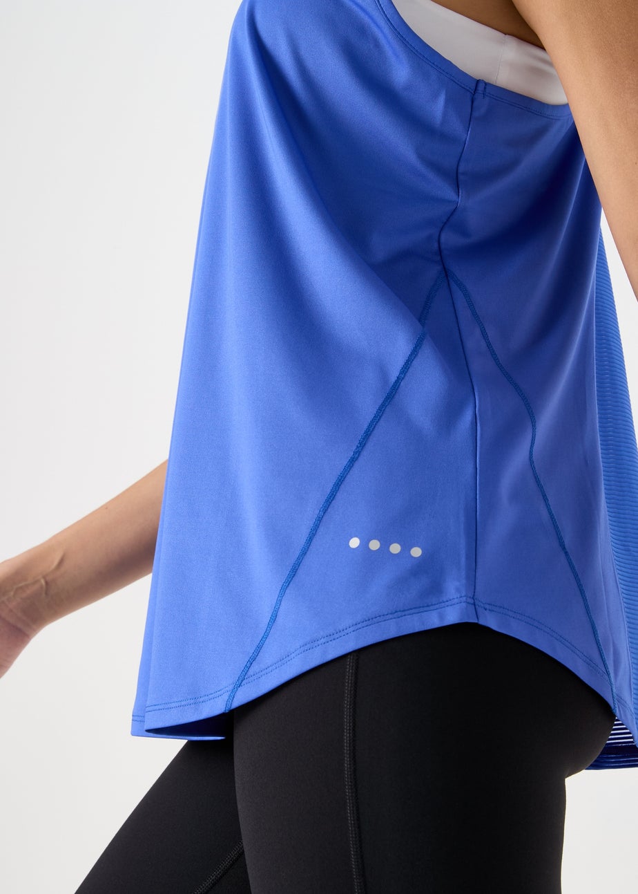 Souluxe Blue Mesh Detail Vest