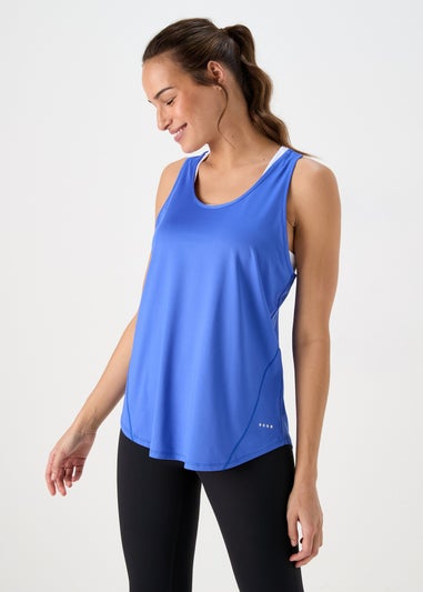 Souluxe Blue Mesh Detail Vest