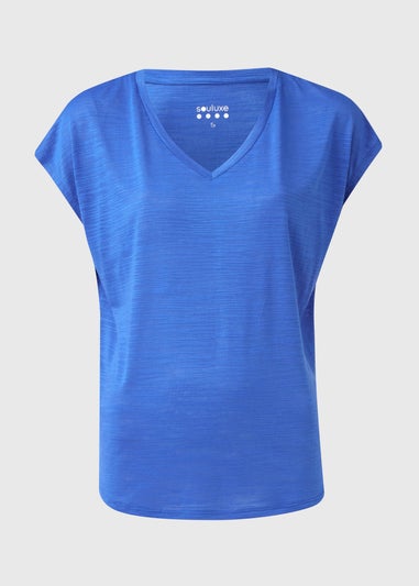Souluxe Blue V Neck T-Shirt