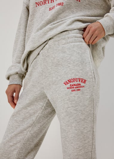 Grey Marl Collegiate Joggers